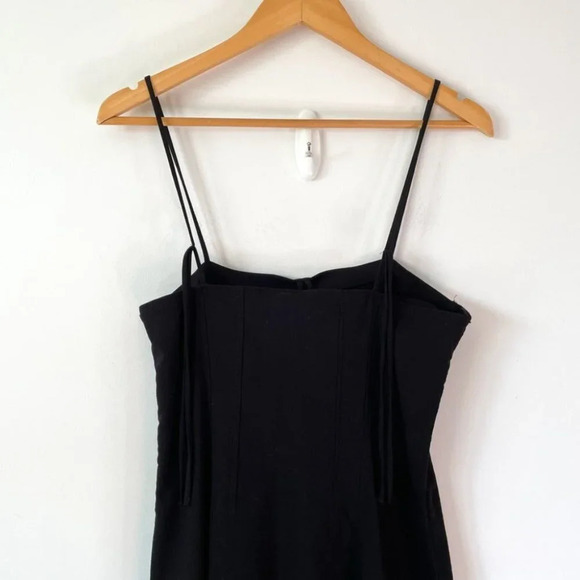 Zara Linen Blend Corset Midi Dress Black Bloggers Fav Sz Small NWT - Picture 8 of 12